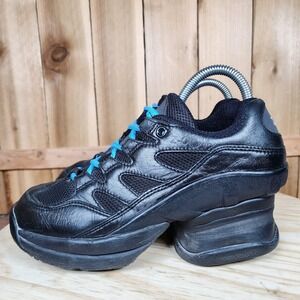 Z-Coil Freedom Shoes Womens 6 Black Leather Slip Resistant Walking Comfort Work